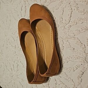 Frye women's leather ballet flats size 10